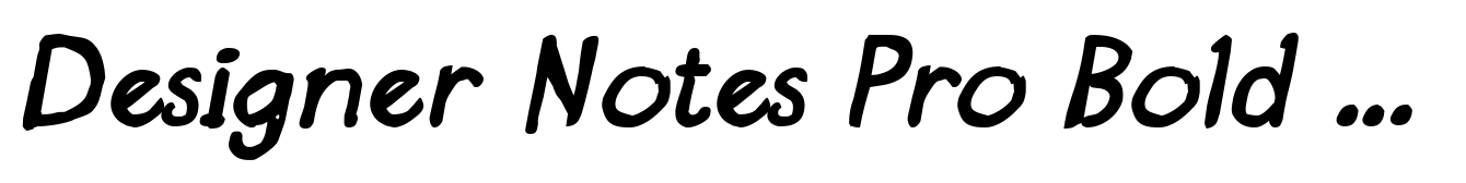 Designer Notes Pro Bold Italic